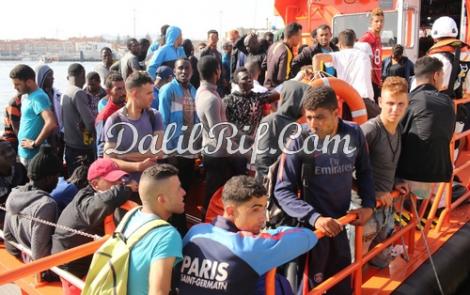 مهاجرون سريون يُبحرون من الحسيمة أثناء مباراة المغرب والبرتغال