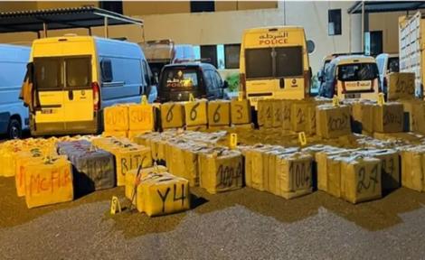 تنسيق بين الامن الوطني والدرك يقود لضبط 4,3 اطنان من الحشيش