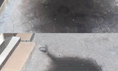 بالوعات الحمامات لتصريف مياه الامطار في شوارع الحسيمة