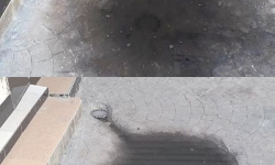 بالوعات الحمامات لتصريف مياه الامطار في شوارع الحسيمة