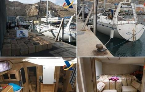 إسبانيا: إعتراض قارب شراعي محمل بـ 10 أطنان من الحشيش (فيديو)