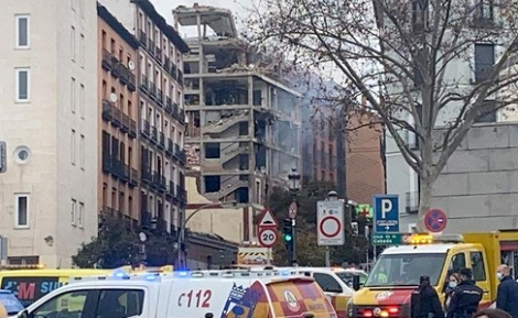 اسبانيا.. انفجار في مبنى وسط مدريد يخلف قتلى ومصابين