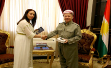 الزعيم الكردي مسعود برزاني يستقبل الناشطة الامازيغية مليكة مزان