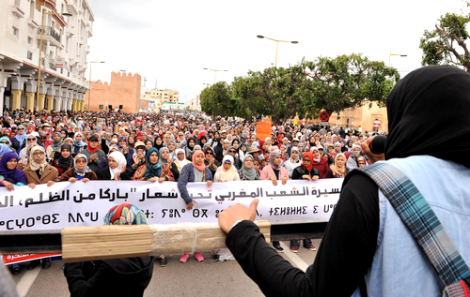الالاف يشاركون في مسيرة بالرباط نصرة لمعتقلي حراك الريف