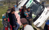 انقلاب حافلة لنقل المسافرين كانت قادمة من طنجة الى الحسيمة (صور)