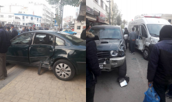 اصطدام بين خمس سيارات بمدينة الحسيمة بينها سيارة اسعاف