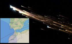 بقايا صاروخ صيني اطلق الى الفضاء تمر بسماء شمال المغرب