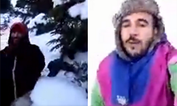 محاصرين وسط الثلوج .. شخصان يطلقان نداء استغاثة من جبل تدغين نواحي اساكن بالحسيمة (فيديو)