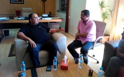 محمد بودرا يستقبل فؤاد احيدار رئيس برلمان بروكسيل بالحسيمة