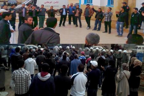 احتجاجات متفرقة لمعطلي ببني بوعياش ،امزورن وبوكيدان